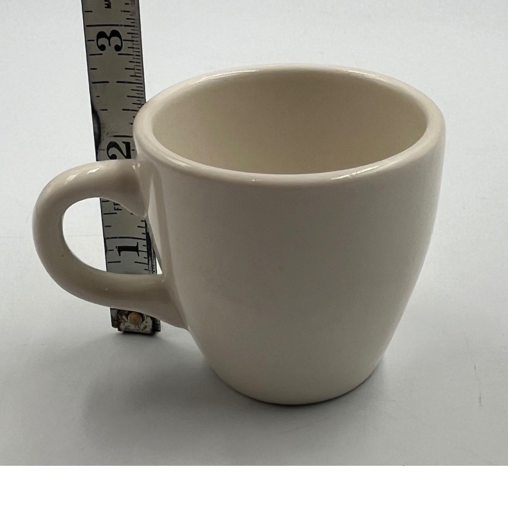 Buffalo China Coffee Mug Cream 3in Vintage Diner Style Ceramic EUC
